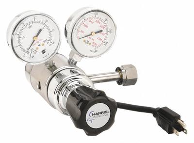 HARRIS Electrically Heated High-Purity Gas Regulator: Two Stage, CGA 320 Inlet - High-Purity Air & Inert Gas Regulators