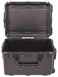SKB Protective Case: 17 1/2 in x 29 1/8 in x 12 in Inside, Pick and Pluck, Black, 2 Wheels, 25 lb Wt (MPN 3i-2617-12BC). Key specifications — Handle Style: Folding; Brand: SKB; Case Closure Type: Latches.