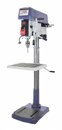 DAYTON Floor Drill Press: Belt Drive, Fixed Speed, 140 RPM – 3,605 RPM, 230V AC /Three-Phase, 10 in (MPN 54ZW33). Key specifications — attr22849: 120 to 3,605 RPM; attr22858: 240V AC; attr73523: Drilling; attr22856: Belt; attr73570: Three-Phase; attr22850: 10 in; attr22846: 1-1/2 hp; attr22840: 5 A.