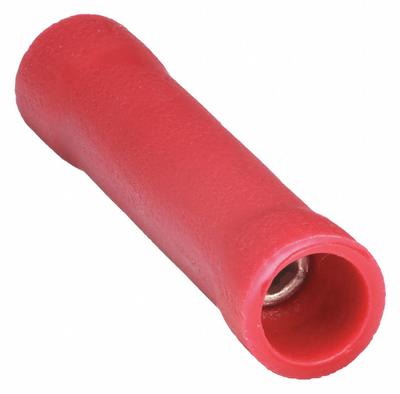 GRAINGER Butt Splice Connector: Red, Vinyl, For Wire Size 22 AWG – 16 AWG, 600 V - Insulated Butt Splice Connectors
