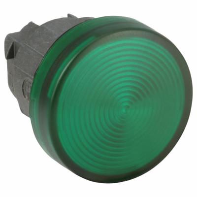 SCHNEIDER Pilot Light Head: 22 mm Panel Mounting Hole Dia, Green, Fresnel, LED - Pilot-Light Heads