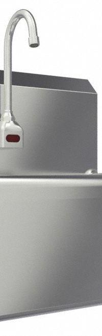 SANI-LAV Hand Sink: 1 Stations, 9 in Bowl Dp, 20 in Bowl Lg, 17 in Bowl Wd, Faucet Included, 16 ga (MPN 504B-0.5). Key specifications — Includes Side Splash: Side Splash Not Included; Series: Stainless Steel Hand Wash Sink; Brand: SANI-LAV; Power Source: Battery Powered.