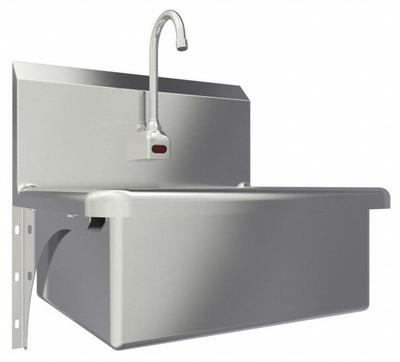 SANI-LAV Hand Sink: 1 Stations, 9 in Bowl Dp, 20 in Bowl Lg, 17 in Bowl Wd, Faucet Included - One-Station Wall-Mounted Hand Sinks with Faucets