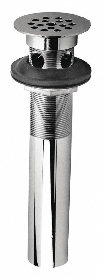 SPEAKMAN Strainer Drain Assembly: Brass, Chrome, 7 1/4 in Overall Ht, 2 in Overall Dia - Sink Drains with Flat Strainer