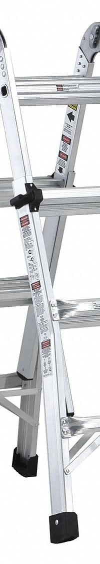 LOUISVILLE LADDER Combination Ladder: 4 Configurations, Aluminum, 300 lb Load Capacity, 24 lb Wt (MPN L-2098-13). Key specifications — Brand: LOUISVILLE LADDER.