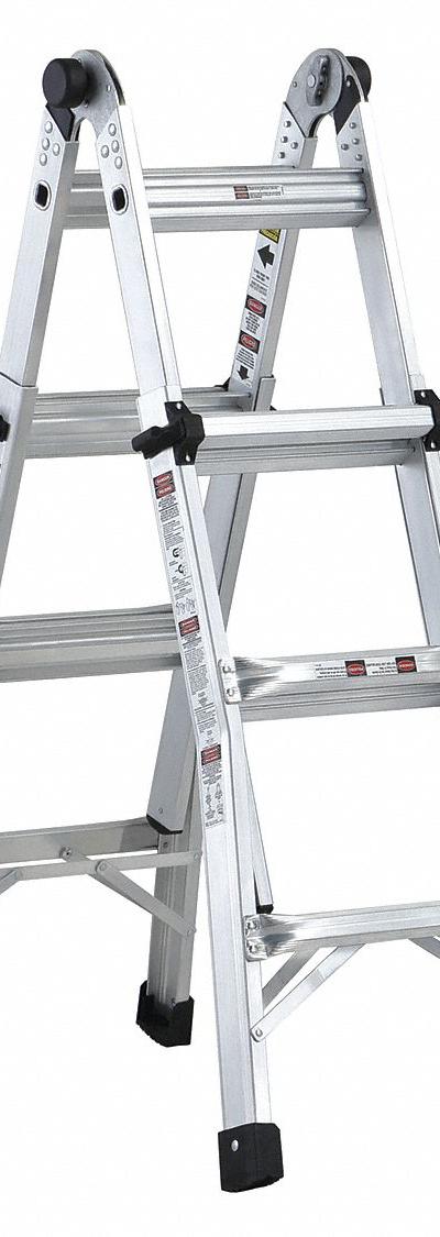 LOUISVILLE LADDER Combination Ladder: 4 Configurations - Staircase & Extending Multifunction Ladders