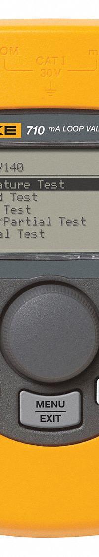 FLUKE Loop Calibrator: Loop Valve Testers, Quick-Set Knob, Loop Calibrator, DC Current/DC Volt, NIST (MPN FLUKE-710). Key specifications — Includes: Alligator Clips; Manufacturer Part Number: FLUKE-710; Brand: FLUKE; Calibration Certificate Type: NIST; Current Accuracy: 0.01% +/- 2 Counts; Parameters Measured: DC Voltage; Product Type: Loop Calibrator; Voltage Accuracy: +/-0.01% of Reading +2 Counts.