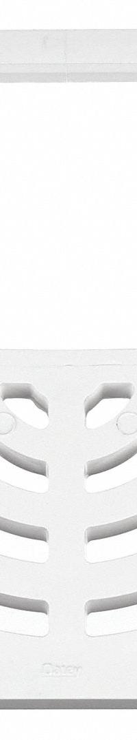 OATEY Grate: Plastic, 9 1/4 in Overall Wd, 3/4 in Overall Ht, Unfinished, Drop-In, 1/2 Opening (MPN 42751). Key specifications — Brand: OATEY; Finish: Unfinished; Color: White; Material: Plastic; Connection Type: Drop-In; Grate Opening Type: 1/2 Opening; Grate Surface Style: Radial; Product Type: Grate.