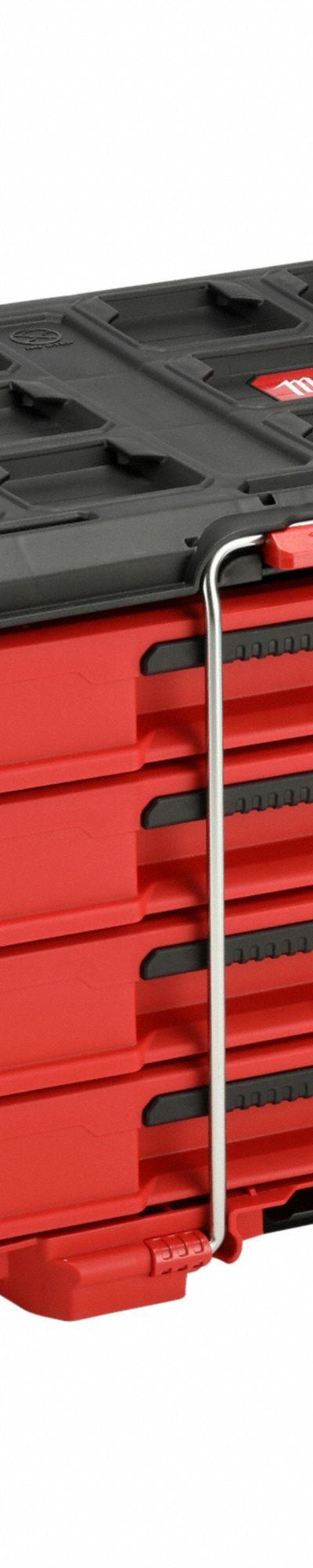 MILWAUKEE PACKOUT Tool Box: Polypropylene - PACKOUT Tool Boxes with Drawers