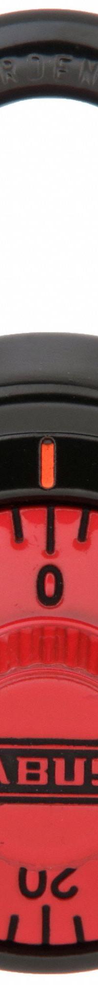 ABUS Combination Padlock: Dial Combo, Black, Steel, Std Shackle, Steel Shackle (MPN 78/50 Red). Key specifications — Dial Color: Red; Brand: ABUS.