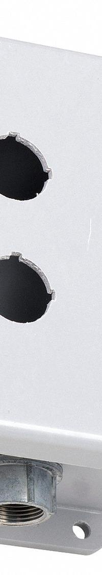 SCHNEIDER ELECTRIC Push Button Enclosure: 30mm, 4 Holes, Non-Metallic, NEMA 1/13/3/4/4X (MPN 9001SKY4). Key specifications — attr211299: SCHNEIDER; attr1043605: Washdown-Corrosion-Resistant.