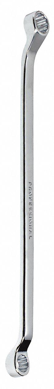 PROTO Box End Wrench: Chrome, 6 mm_7 mm Head Size, 5 3/4 in Overall Lg, Offset - Metric, Double End, 12-Point, Box End Wrenches
