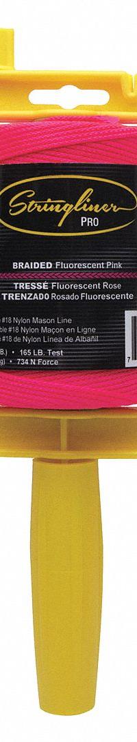 STRINGLINER Mason's Line Reel: Line Type Braided, Material Polyethylene, 500 ft Overall Lg (MPN 25462). Key specifications — attr1008700: Polyethylene; attr1008699: Braided; attr1004994: STRINGLINER; attr1004995: Mason's Line Reel.