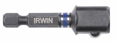 IRWIN Power Bit: 1/2 in Output Drive Size, Square, 2 in Overall Lg - 1/4" Male Hex Drive Power Socket Adapters