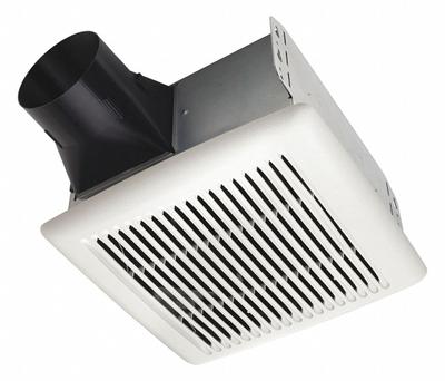 BROAN Bathroom Fan: Ceiling, 110 cfm Max, 0.7 sones, Humidity Sensor, 1 Speed - Standard Bathroom Exhaust Fans