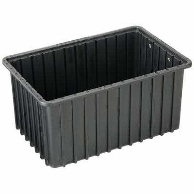 LEWISBINS Divider Box: 0.6 cu ft, 16 1/2 in x 10 7/8 in x 8 in, Lid Not Included - Plastic ESD Static-Control Divider Boxes