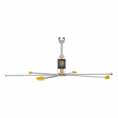 BIG ASS FANS Ceiling Fan: 14 ft Blade Dia, Variable Speeds, 110/120V AC, Silver/Yellow, 15 A (MPN F-SH3-1401S34). Key specifications — Voltage: 110/120V AC; Number of Speeds: Variable; Current: 15 A; Brand: BIG ASS FANS.