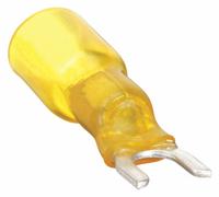 VELVAC Fork Terminals: Yellow, Heat Shrink, #10 Stud Size, 12 AWG – 10 AWG Wire Range, Std Fork (MPN 37424). Key specifications — Barrel Style: Insulation Grip; Manufacturer Part Number: 37424; Brand: VELVAC.
