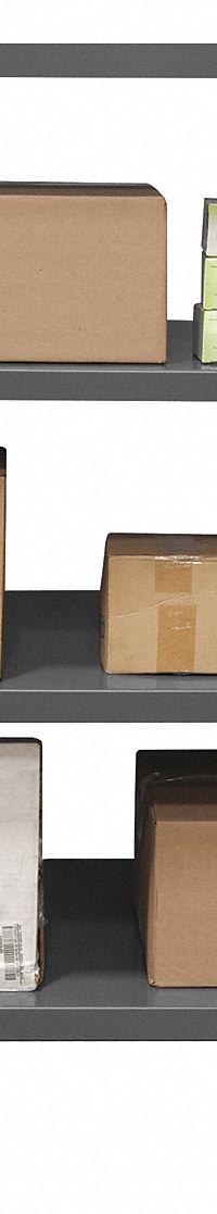 DURHAM MFG Stock Truck: 2,000 lb, Flush Lip, 31 in L x 67 in W x 58 in H Overall Dim., 3 Shelves (MPN 2SPT-3060-3-2K-95). Key specifications — Shelf Adjustability: Fixed; Brand: DURHAM MFG; Color: Gray; Caster/Wheel Configuration: (2) Swivel.