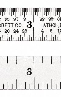 STARRETT Flexible Rule: C304R-6, 6 in, 0.02 in Thick, 1/64 in, Chrome, Black, Flex, Satin, SAE, Rule. Key specifications — attr939978: 1/64 in; attr934745: STARRETT; attr944509: Chrome; attr939993: Decimal; attr986193: Etched.