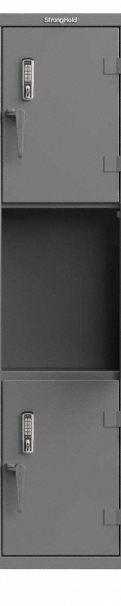 STRONG HOLD Locker: 54 in x 18 in x 75 in - Wiring-Ready Full-Height Metal Mobile-Device Lockers