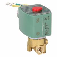 REDHAT Solenoid Valve: 2-Way, Normally Closed, 1/8 in Pipe Size, 12V DC, High Flow, Brass Body (MPN 8262H014). Key specifications — Pipe Size: 1/8 in; Voltage: 12V DC; Brand: REDHAT; Coil Enclosure: Without Junction Box.