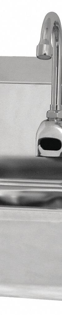SANI-LAV Hands-Free Sink: 1 Stations, 5 in Bowl Dp, 14 in Bowl Lg, 11 in Bowl Wd, Faucet Included (MPN ESB2-605L-0.5). Key specifications — Includes Side Splash: Side Splash Not Included; Series: Stainless Steel Hand Wash Sink; Brand: SANI-LAV; Power Source: Battery Powered.