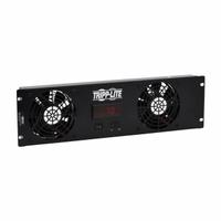 TRIPP LITE Air Distribution Fan: 169 cfm Airflow @ 0.000 in SP, Air Distribution Fan, 120V AC, Rack (MPN SRFAN3UDCTEMP). Key specifications — Brand: TRIPP LITE; Voltage: 120V AC; Mounting Location: Rack.
