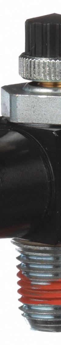 ARO Cylinder Port Flow Control Valve: Elbow Fitting, Knurled, 2/3 in Valve Body Size, 1/4 in NPT (MPN 119308-250). Key specifications — attr947203: Stainless Steel; attr947205: ARO.