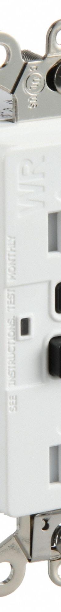 HUBBELL GFCI Receptacle: Duplex, 5-15, White, GFCI, 125V AC, 15 A, 2 Pole / 3 Wire (MPN GFSG5262W)