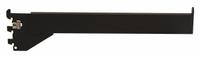 ECONOCO Straight Arm: Single, 1 in Slot Spacing, 1/2 in Slot Lg, 1/4 in x 12 in x 1 in, Matte, Black (MPN RDW12/MAB). Key specifications — Product Type: Rectangular Faceout; Color: Black; For Display Type: Single Slotted Standards; Material: Steel; Duty Rating: Heavy Duty; Brand: ECONOCO; Finish: Matte; Mounting Type: Hanging.