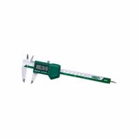 INSIZE Digital Caliper: 0 in to 6 in /0 mm to 150 mm, IP67, +/- 0.0012 in Accuracy, Stainless Steel (MPN 1118-150R). Key specifications — attr1185476: INSIZE; attr1185436: Certificate of Inspection with NIST Traceability; attr1185475: IP67; attr1185429: +/- 0.0012 in; attr1185430: 0.0005 in/0.01 mm; attr1220488: Not Included.