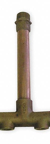CAMPBELL Well Water Tank Fitting: Brass, Tee, 16 in Overall Lg, 1 1/4 in MNPT, MNPT (MPN FTX5-4x16-LF). Key specifications — Fitting Type: Tee; Body Material: Brass; Brand: CAMPBELL.