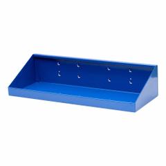 TRITON PRODUCTS Pegboard Shelf: For Square Pegboard Hole Shape, 18 in x 6 1/2 in x 3 in, Steel, Blue (MPN 56186-BLU). Key specifications — attr36925: Blue; attr37012: Epoxy Coated; attr36918: TRITON PRODUCTS; attr36926: Steel.