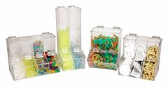 Bin: 6 5/8 in Overall Wd, 8 1/2 in Overall Ht, 8 1/2 in Overall Lg, Acrylic, Clear, Lab Consumables (MPN HS23403). Key specifications — Material: Acrylic; Mounting Location: Benchtop; Color: Clear; Product Type: Storage Bin; Total Holding Capacity: Lab Consumables; Brand: HEATHROW SCIENTIFIC.