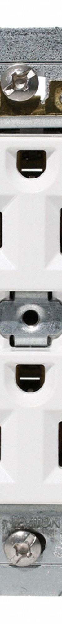 LEVITON Duplex Receptacle Outlet: Duplex, 5-20, White, 125V AC, 20 A, 2 Pole / 3 Wire (MPN C5362-W)