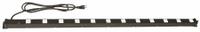 PRO-LINE Power Strip: 49 in Overall Wd, 1 1/2 in Overall Dp, Aluminum, Black (MPN MO/ES48). Key specifications — Operating Voltage: 120 V; Product Type: Powerstrip; Color: Black.