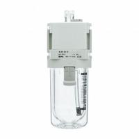 SMC Lubricator: 1/2 in NPT, 1 MPa Max Op Pressure, 60°C Max Op Temp, Metal Bowl, Die-Cast Aluminum (MPN AL40-N04-2Z-D). Key specifications — attr111774: Die-Cast Aluminum; attr111402: AL-D; attr111761: SMC.