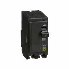 SQUARE D Miniature Circuit Breaker: 45 A, 120/240V AC, Single Phase, 10kA at 120/240V AC, 2 Poles (MPN QO245). Key specifications — Phase: Single; Amps: 45 A; AC Voltage Rating: 120/240V AC; Max. AIR Rating: 10kA at 120/240V AC; For Use With: QO Load Centers and NQ Panelboards; Brand: SQUARE D.
