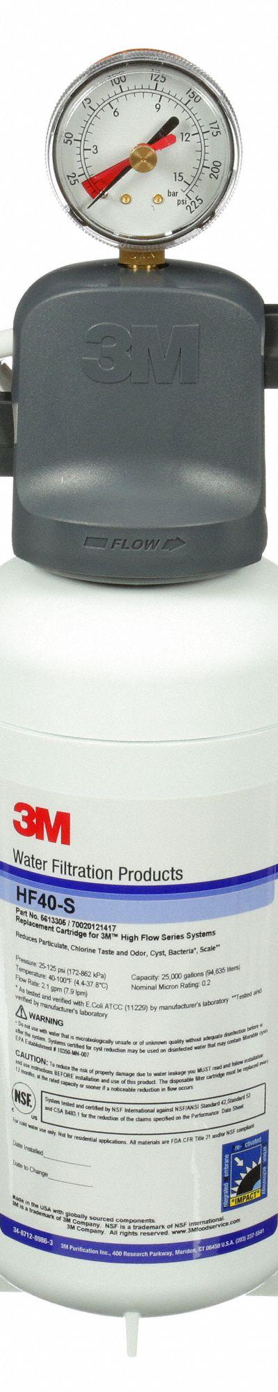 3M WATER FILTRATION PRODUCTS Water Filtration System: 0.2 micron - Ice Machine & Refrigerator Water Filter Systems