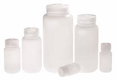 NALGENE Sampling Bottle: HDPE, 60 mL, 2 fl oz, Closure Included, Natural, 28-415, Polypropylene (MPN PLA-03169). Key specifications — Brand: NALGENE; Graduated: No; Body Color: Natural.