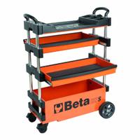 BETA Tool Utility Cart: Orange / Orange Drawer, 39 in Wd, 15 3/8 in Dp, 27 1/2 in Ht, No Lid, Keyed (MPN C27 S). Key specifications — attr1116772: BETA; attr1116768: Keyed.
