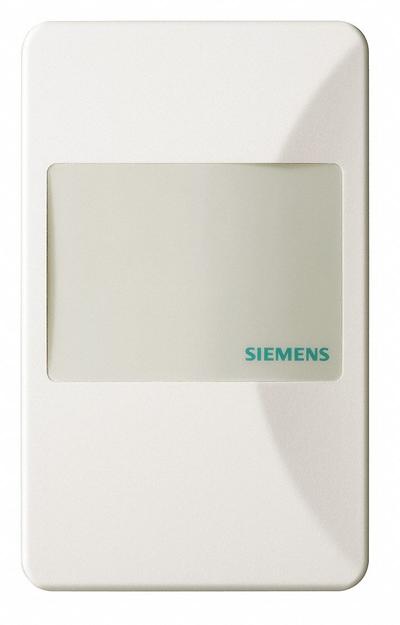 Siemens Temperature and Humidity Sensor: Wall Mount, -40°F to 158°F, 0 to 10V DC/4 to 20 mA - Room Temperature & Humidity Sensors