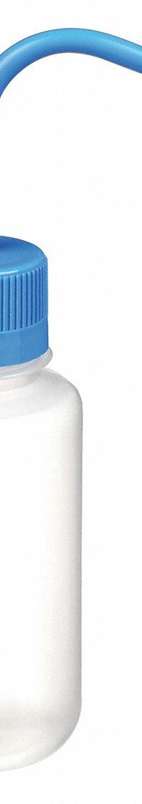 APPROVED VENDOR Wash Bottle: 250 mL, No Imprinting, Blue, Wide, Std Spout Spout, White (MPN 6FAU7). Key specifications — Closure Color: Blue; Vented/Nonvented: Nonvented; Body Color: White; Brand: APPROVED VENDOR; Imprinting Group: No Imprinting or Write On.