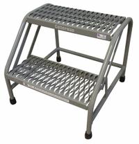 COTTERMAN Step Stool: 2 Steps, 1.7 ft Overall Ht, 500 lb Load Cap, Steel, 1.7 ft Standing Ht (MPN 1302N2626A3E10B1C1P6). Key specifications — Brand: COTTERMAN; Color: Gray.