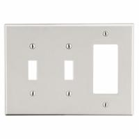 HUBBELL Wall Plate: Combo, 3 Gang, Almond, Std Size (MPN P226LA). Key specifications — Brand: HUBBELL; Material: Polycarbonate.