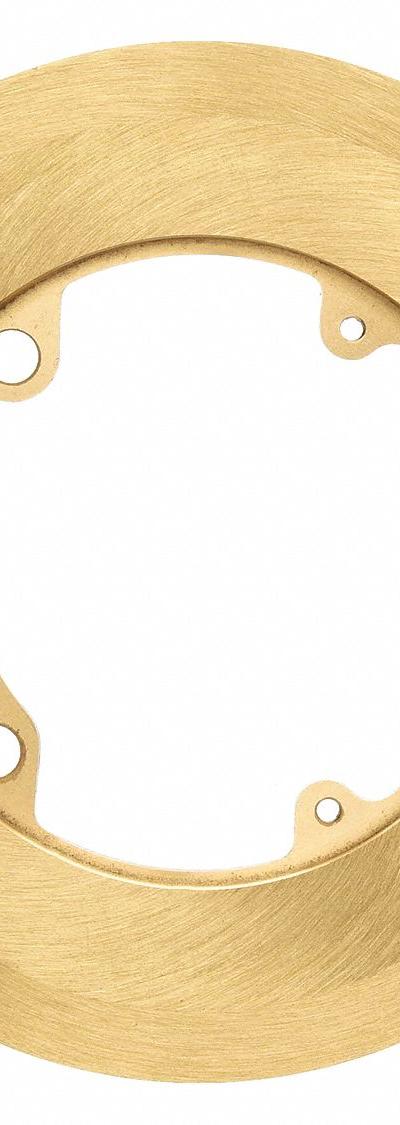 HUBBELL WIRING DEVICE-KELLEMS Carpet Flange: Round, Brass, B24, S3082 - Flanges and Trim Rings for Floor Boxes