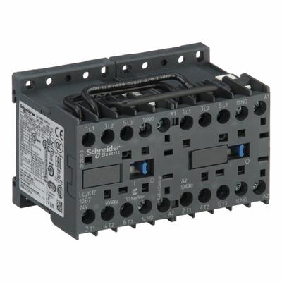 SCHNEIDER Magnetic Contactor: Reversing, 3 Poles, 3NO Contacts, 12 A - Reversing IEC Contactors