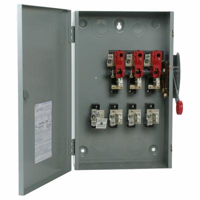EATON Safety Switch: Fusible, 100 A, Three Phase, 240V AC, Galvanized Steel - Fusible Safety Switches