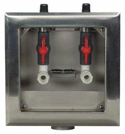 GUY GRAY Outlet Box: 1/2 in FPT, 1/4 in Turn, Center, 8.63 in Box Wd - Dialysis Supply Valve Outlet Boxes